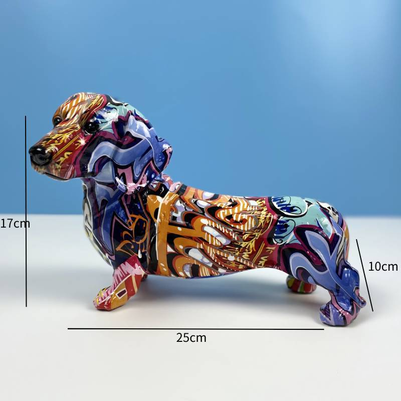 Minimalist sausage dog animal handicraft resin ornaments