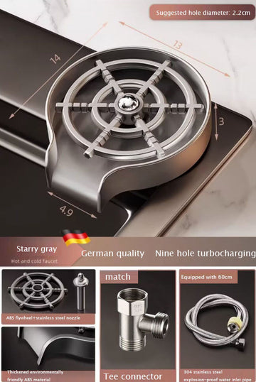 Bar counter commercial cup washer nozzle small sink stainless steel washer household automatic high-pressure cup washer