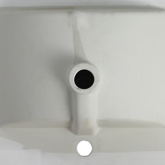 24 Inch Bathroom Ceramic Sink Basin, White, Single Hole