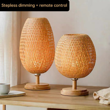 Japanese Zen Style Bamboo Woven Desk Lamp, Bedroom, Living Room, Tea Room, Hotel, Study, Bedside, New Chinese Style Desk Lamp