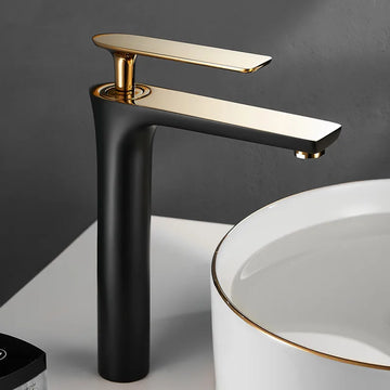 All Copper Black Gold Basin Faucet Sink Faucet Hot and Cold Faucet White Heightened Bathroom Faucet  Bathroom Faucet