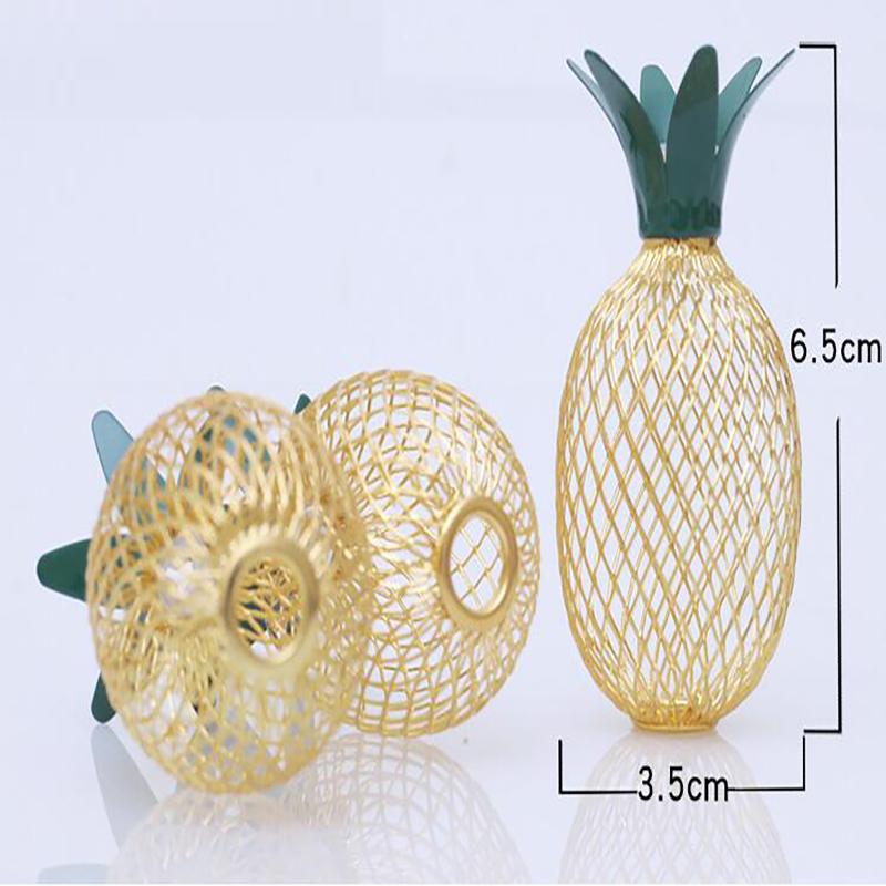 Vintage Iron Pineapple Night Lights 10 Leds String Lamp 1.5M 2M USB / Battery Powered Romantic Wedding Home Decorate