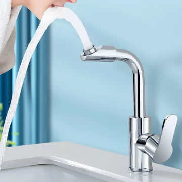 Bathroom Chrome Basin Faucet Water Faucet Mixer Hot and Cold Washbasin Tap Deck Mounted ABS Singel Handel Single Hole