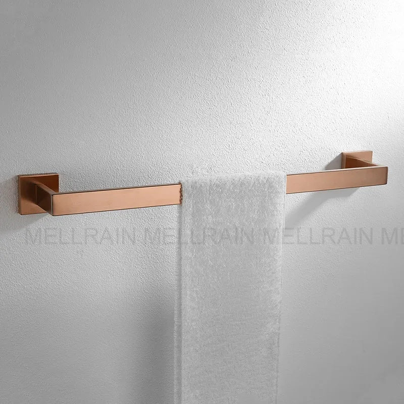 Brushed Rose Gold Towel Rack, Robe Hook,Bathroom Hardware Accessories