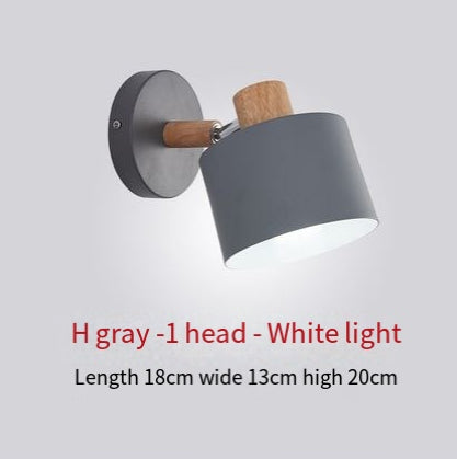 Wooden bedroom bedside wall lamp simple and creative corridor wall lamp corridor restaurant wall lamp