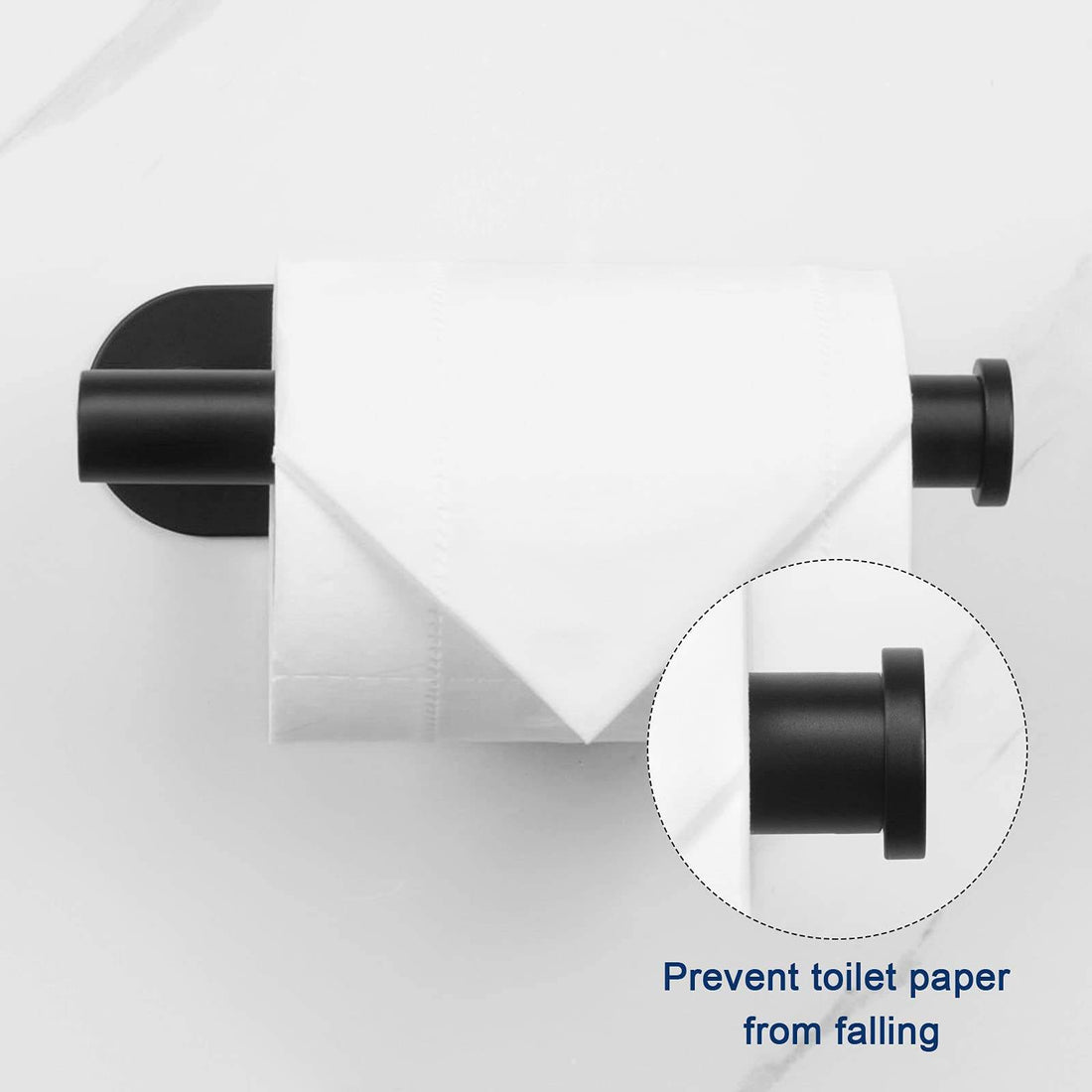 Toilet paper holder, tissue holder storage rack wall mounted perforated bathroom paper roll holder