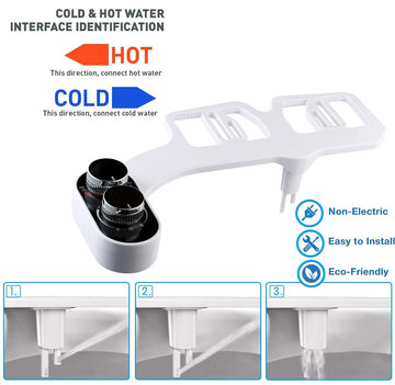 Smart Body Cleaner Unplugged Hot And Cold Water Simple Installation Hip Washing Double Nozzle Toilet Cover Plate