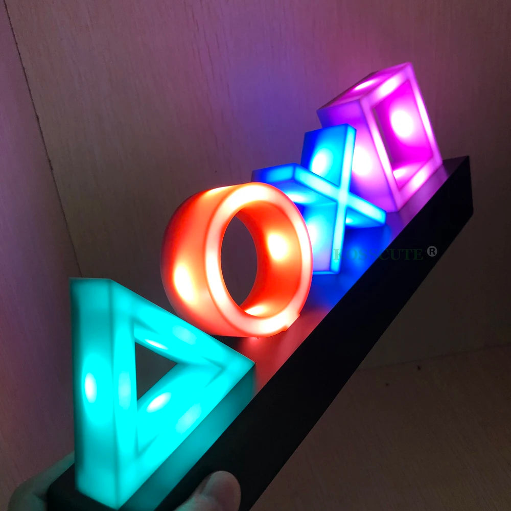 Voice Control Game Icon Light for PS4 for Playstation Player Commercial Colorful Lighting